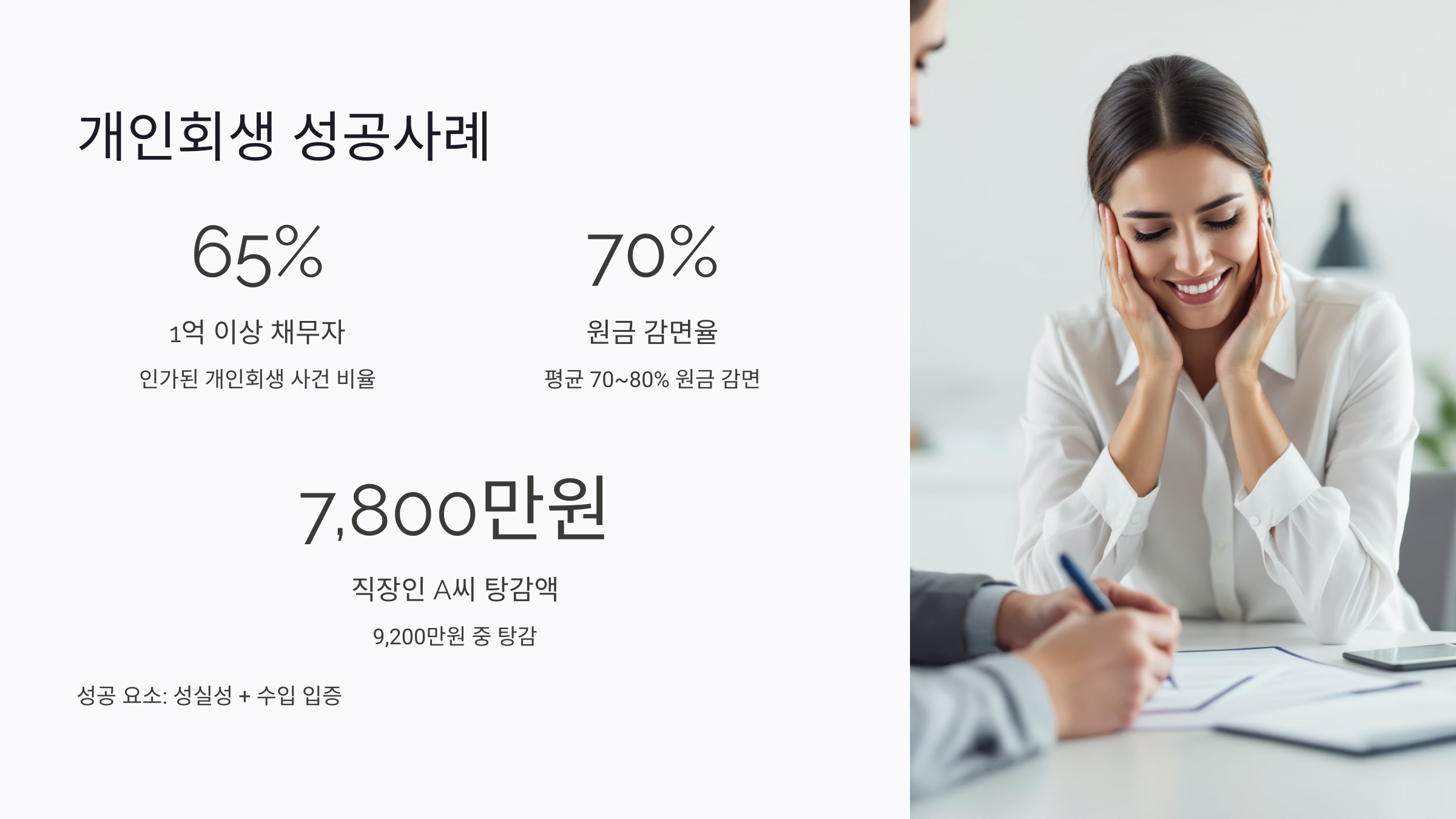 개인회생 성공사례와 실제 감면 사례 분석