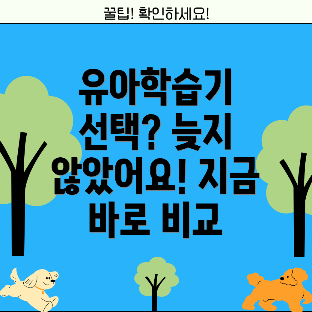 유아학습기늦었다고생각할때가딱좋은때핵심비교분석선택가이드