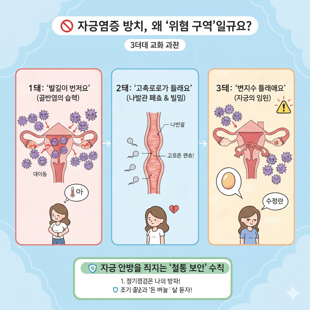 통증 없다고 안심 금물&amp;#44; 자궁염증 방치의 결과!
