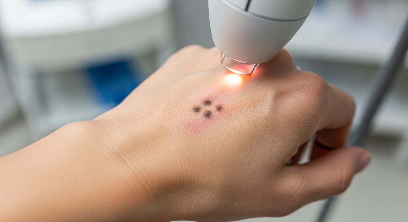 손등 검버섯 레이저 착색