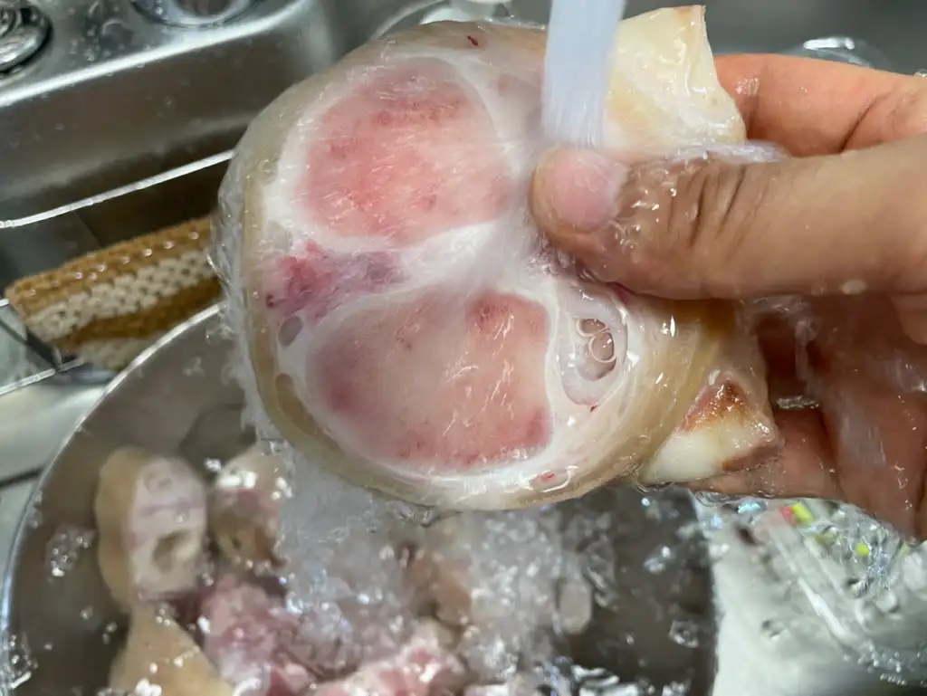 한우 우족 살균