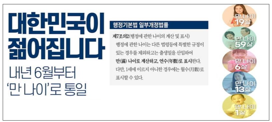 만 나이 계산 방법 바뀌는 것 vs 바뀌지 않는 것