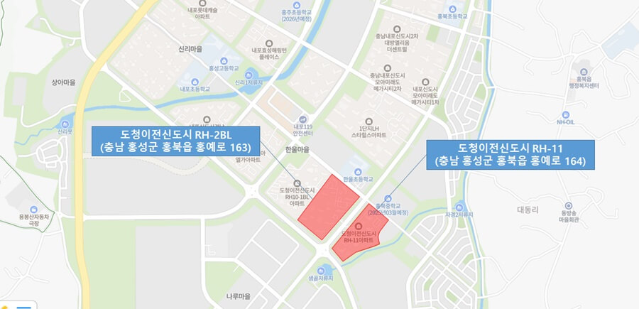 도청이전신도시-국민임대주택-2개-단지-위치