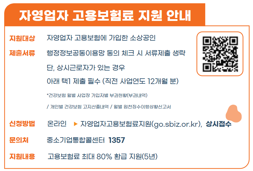 자영업자 고용보험료 지원 안내 (1)
