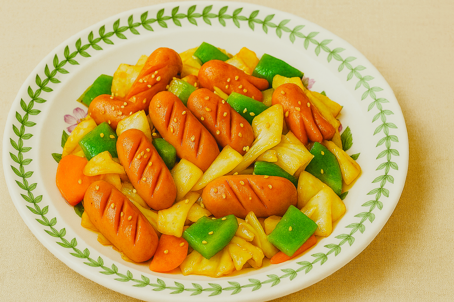 쏘세지야채볶음 이미지