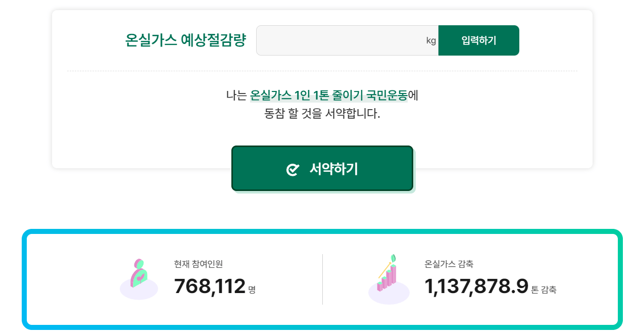 탄소중립 생활 실천서약