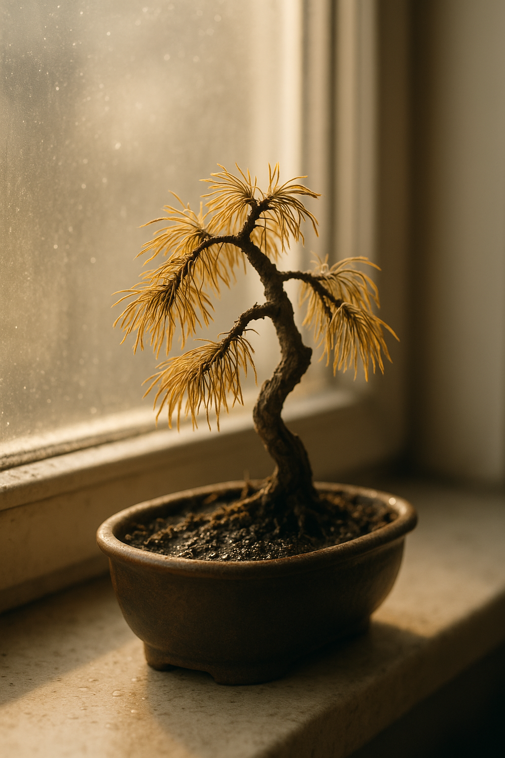 시든 소나무 분재