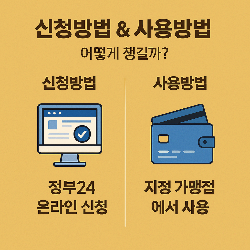 신청방법 &amp; 사용방법