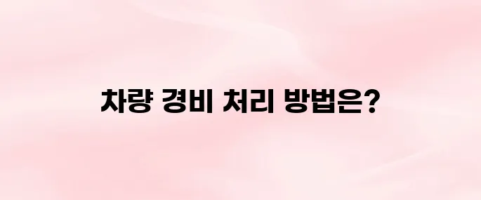 개인사업자 차량 경비처리