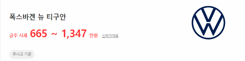 뉴 티구안 중고차