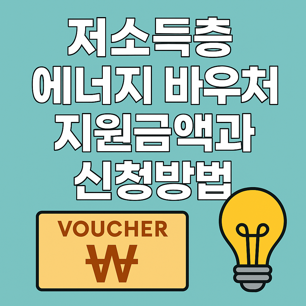 저소득층 에너지 바우처 지원금액과 신청 절차 안내