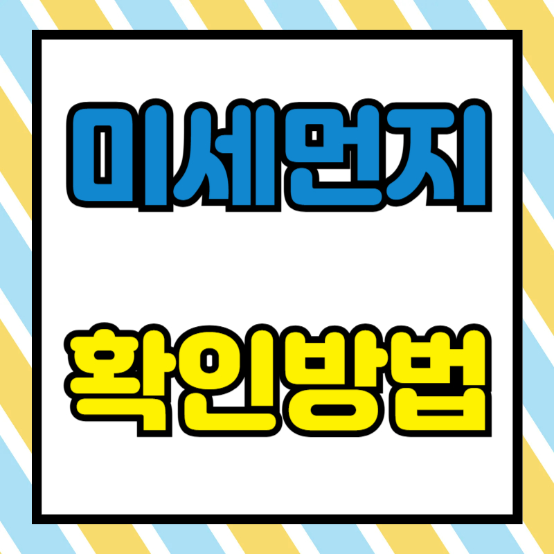 미세먼지 확인방법