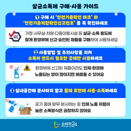 살균소독제 선택법 (허위광고, 유해물질, 사용 가이드)