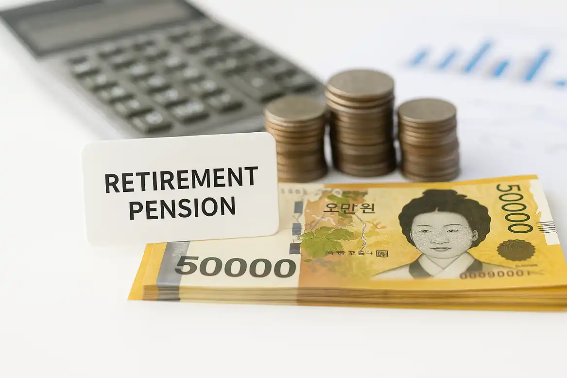 돈-계산기-퇴직연금-문구