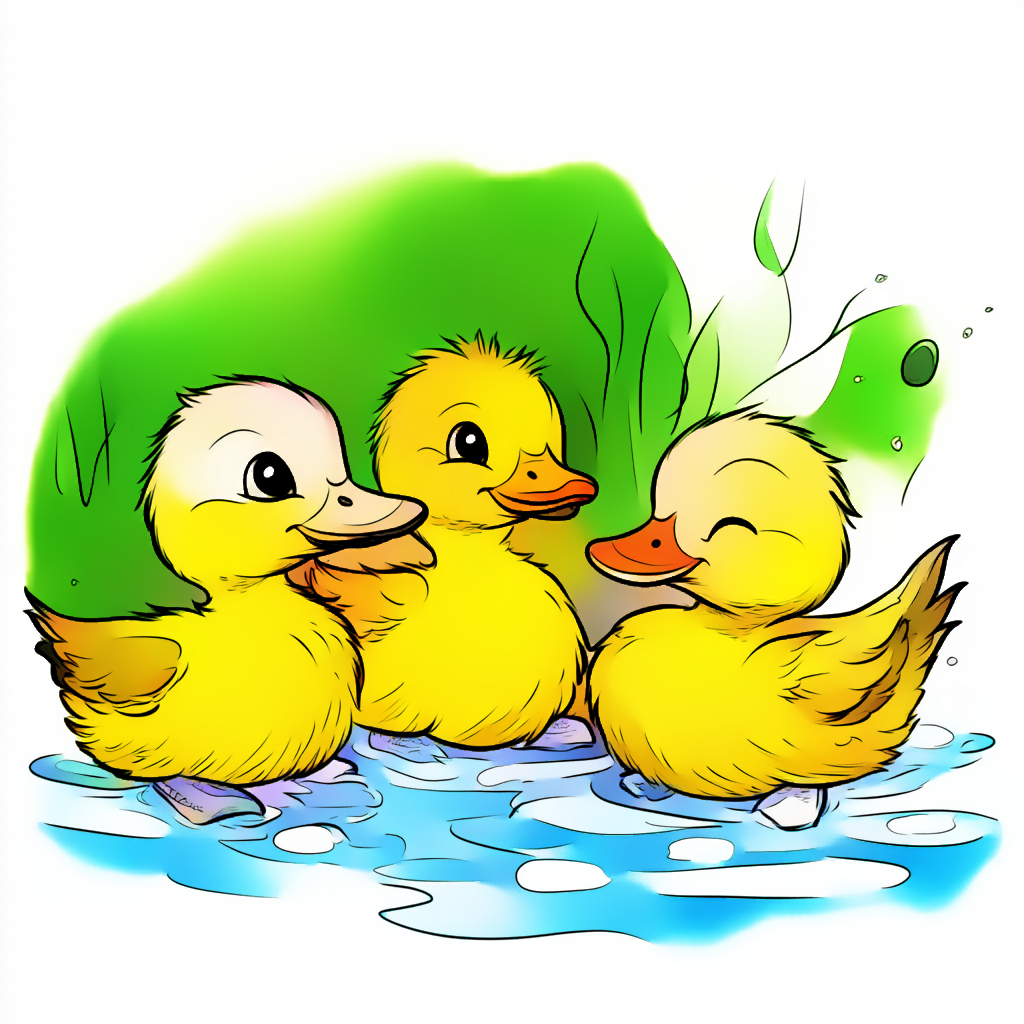 오리삼형제 색칠후