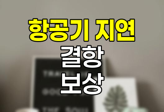 항공기 지연&middot;결항 보상 규정