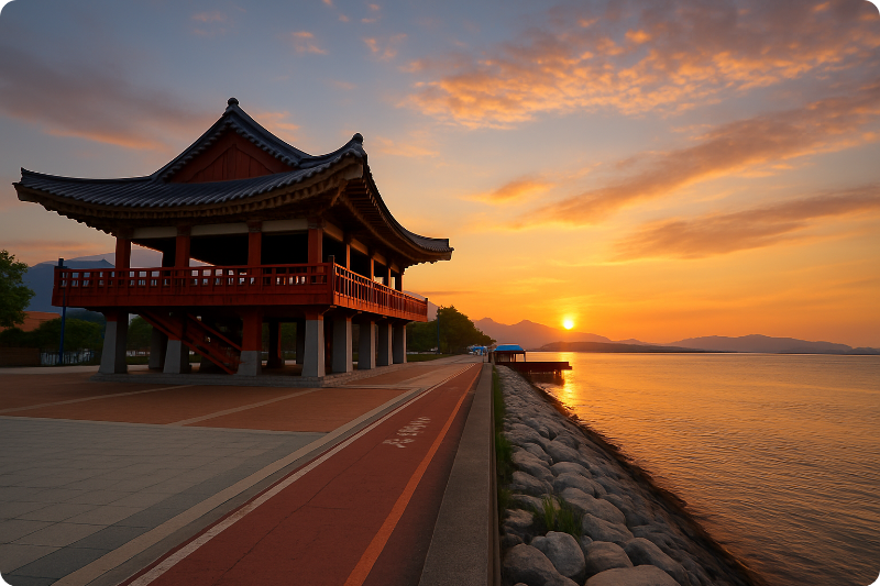 창원 진해루 새해 일출 명소 AI 이미지