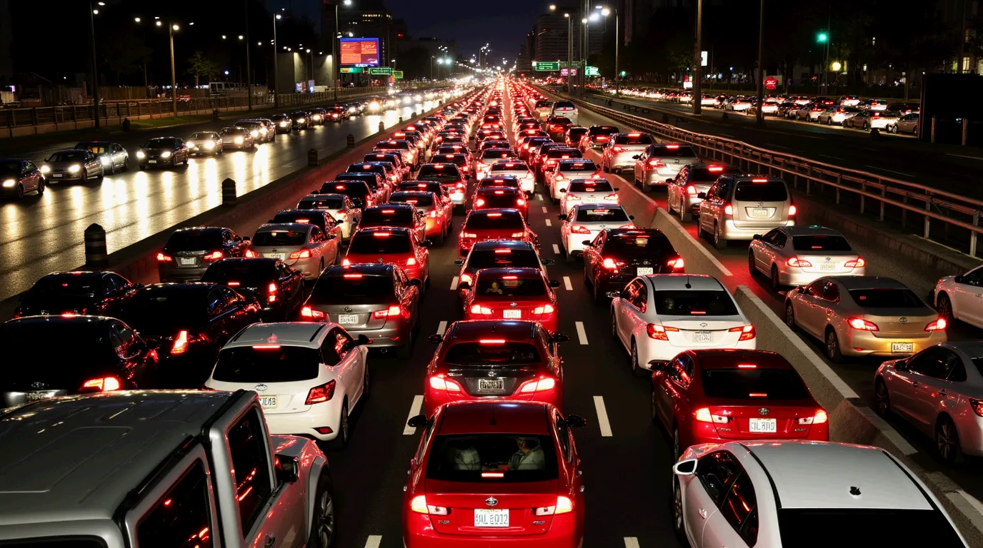 꽉 막힌 도로