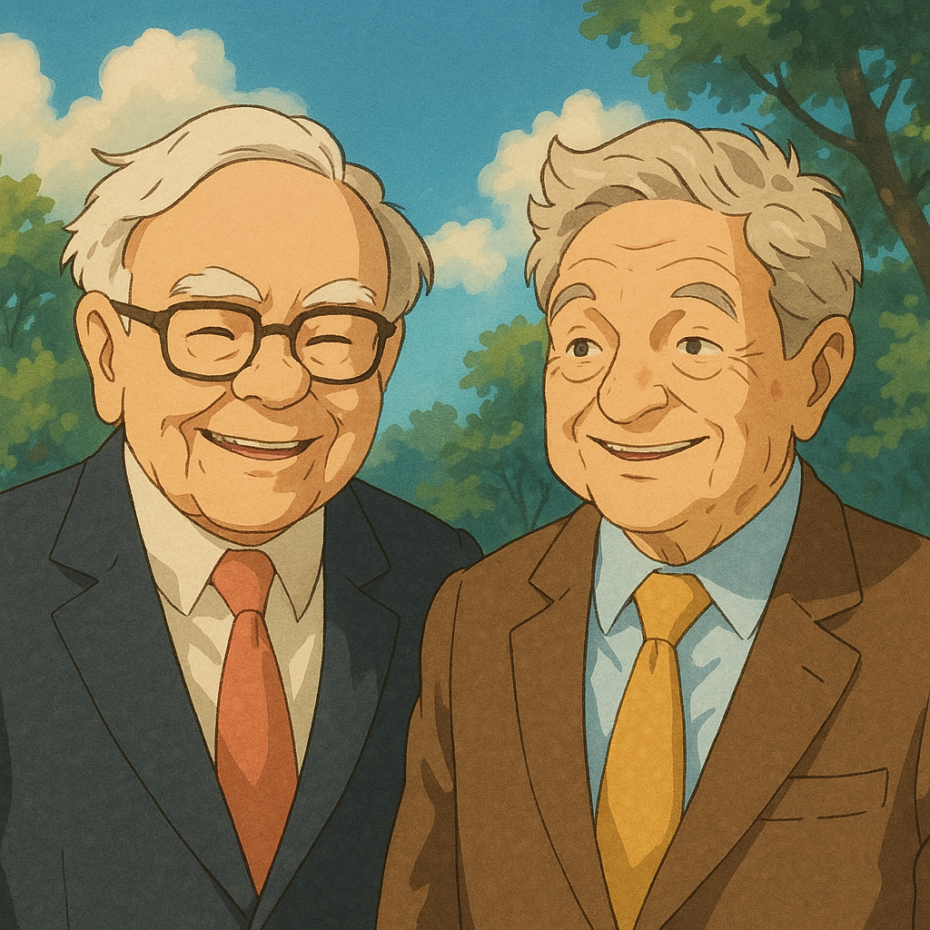 워렌버핏과 조지 소로스의 즐거운 산책