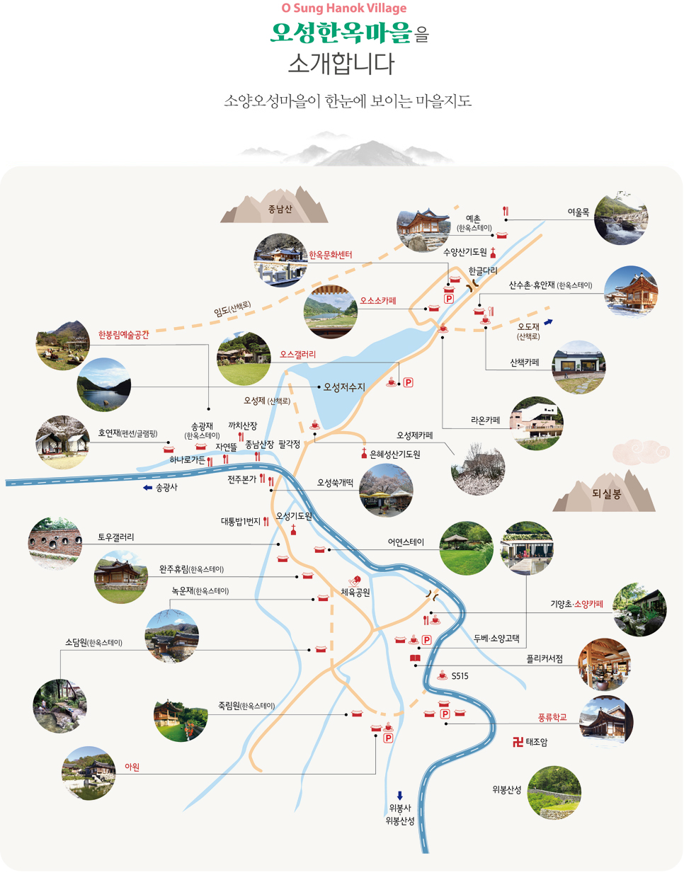 오성한옥마을 안내도