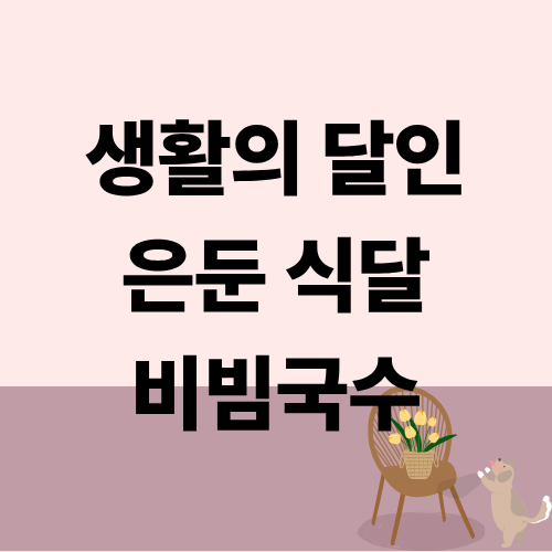 생활의 달인 은둔식달 비빔국수