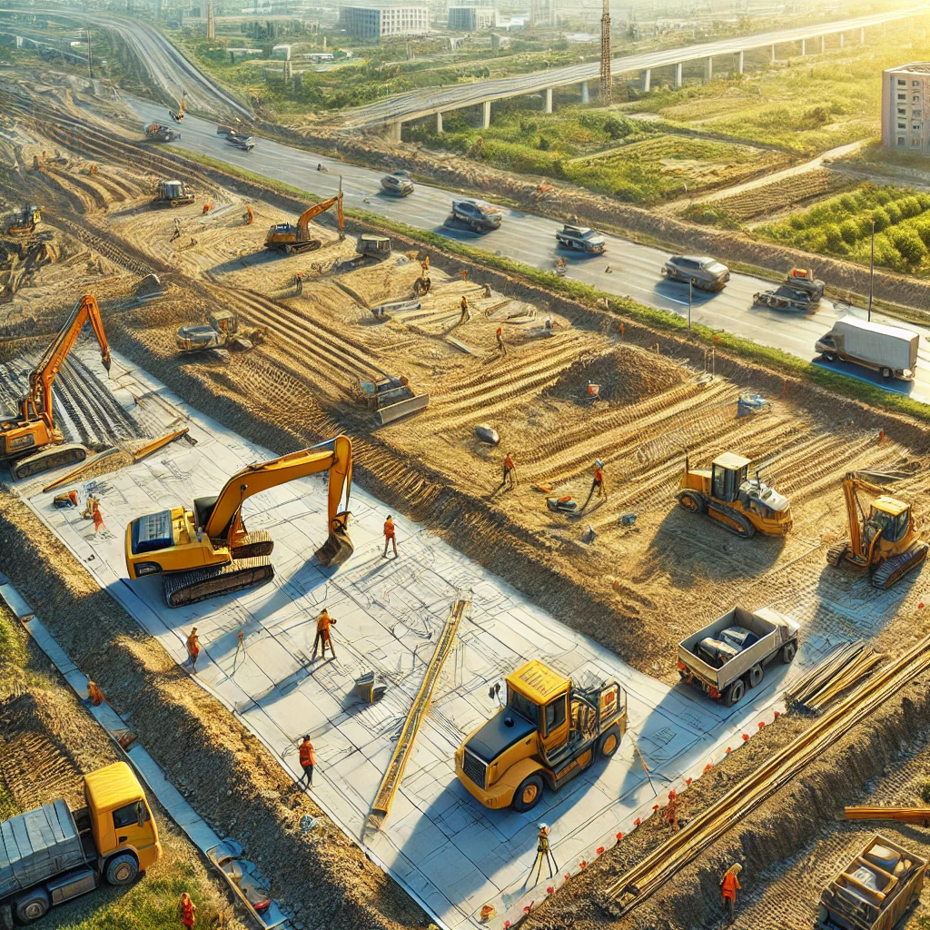 아파트 건설현장의 모습