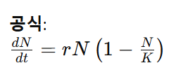 로지스틱 성장 공식