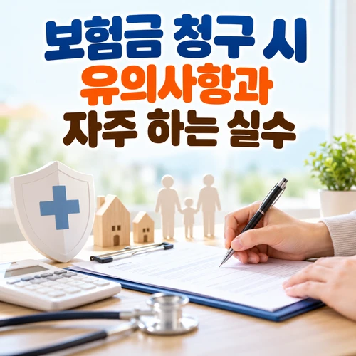보험금 청구 시 유의사항과 자주 하는 실수