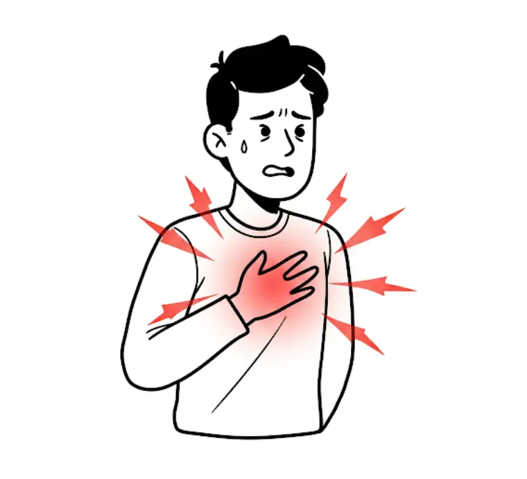 가슴 아래 통증 쥐어짜는 듯한 통증-2