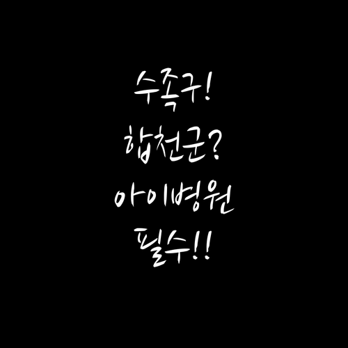 합천군 근처 수족구 의심 증상과 아이..