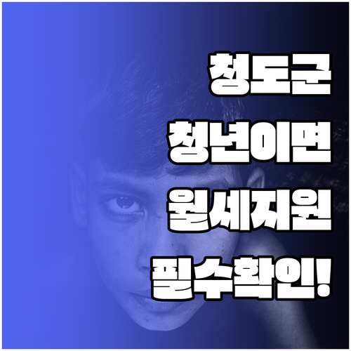 청도군에 산다면 놓치지 마세요 청년월..