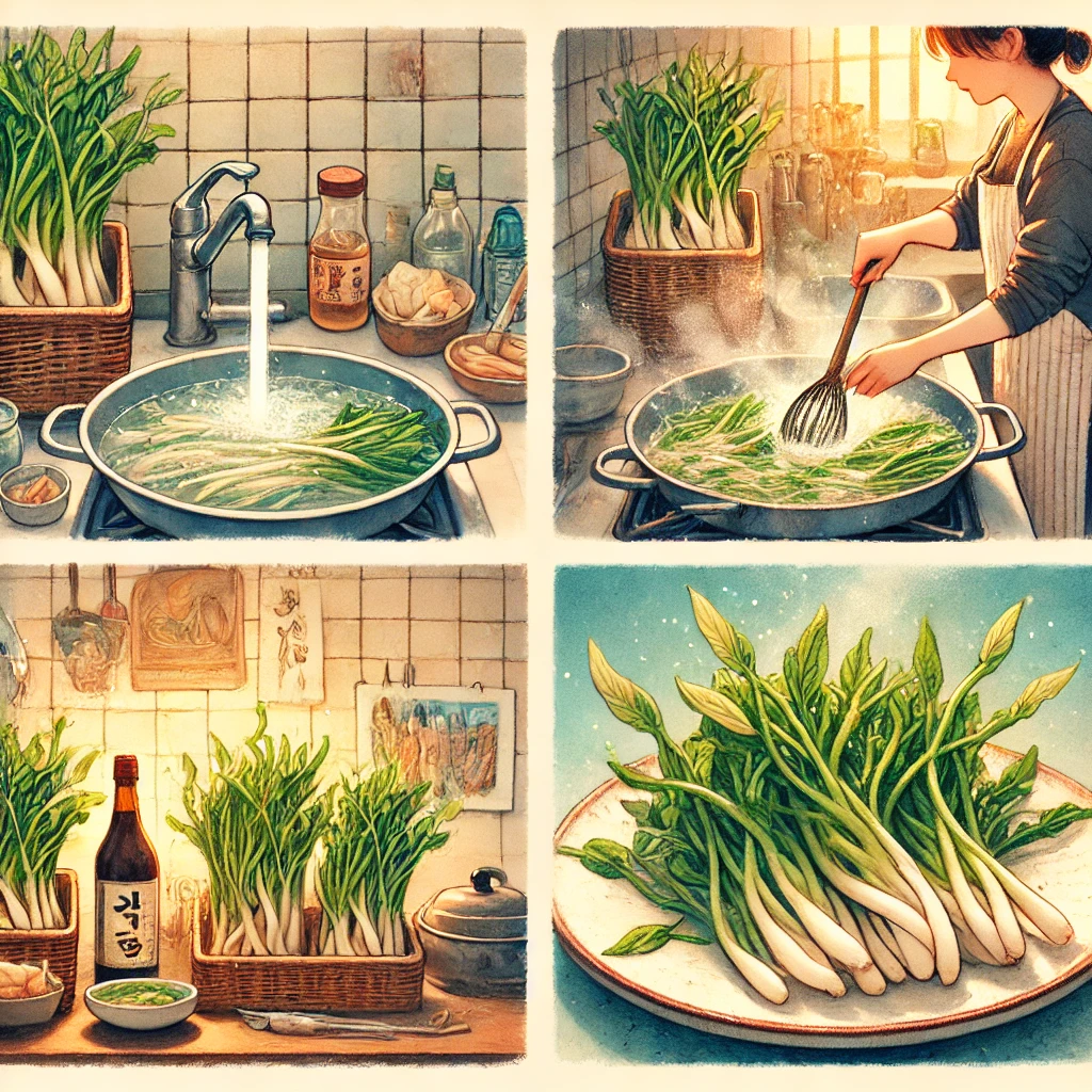 화살나무순(홑잎나물) 효능 양념 무침 만들기 요리 레시피 관련 사진