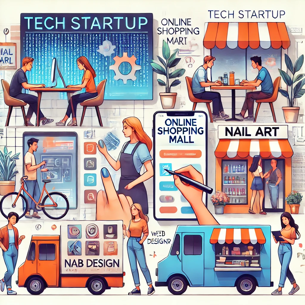 청년들이 창업할 수 있는 여러 업종