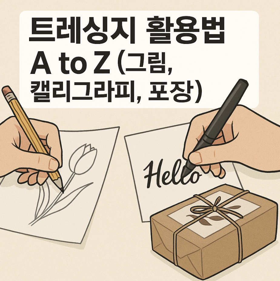 트레싱지 활용법 A to Z (그림, 캘리그라피, 포장)