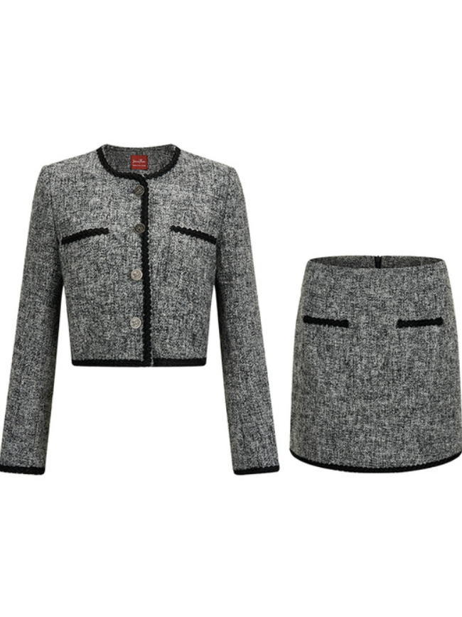 친밀한리플리 이효나(주영채) 50회 옷 - 트위드 투피스 자켓 스커트 셋업 브랜드? 신스덴!