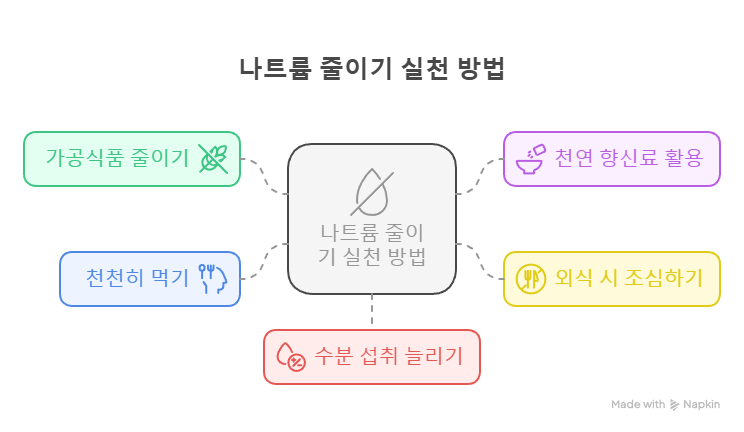 나트륨 줄이는 실천 방법
