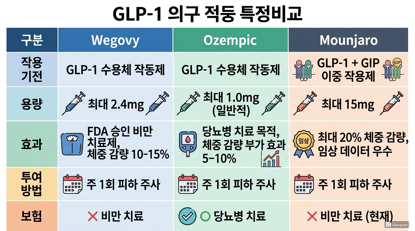 위고비와 마운자 차이점 비교