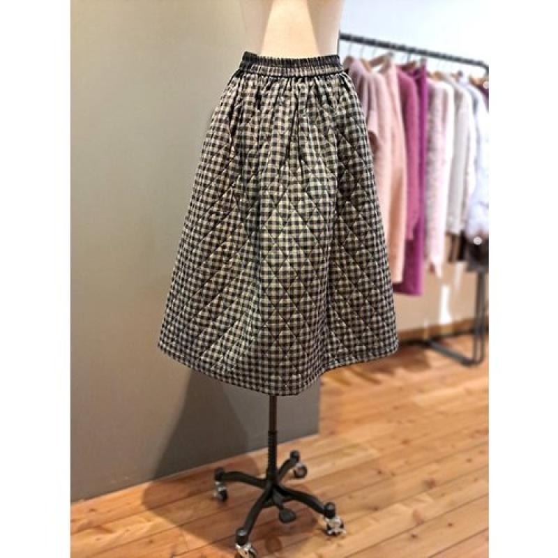 러브앤쇼 고방 체크 퀼팅 스커트 LCDMPSK01