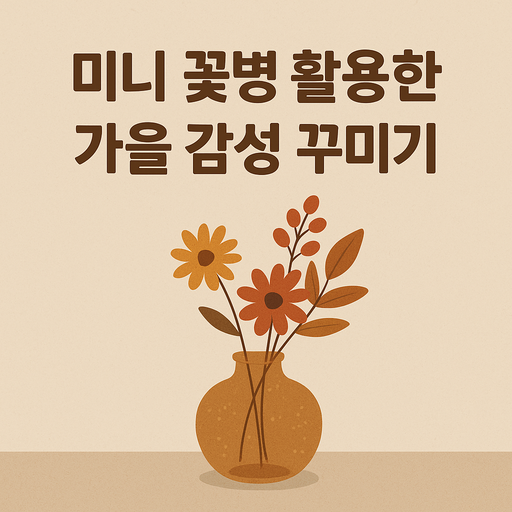 미니 꽃병 활용한 가을 감성 꾸미기