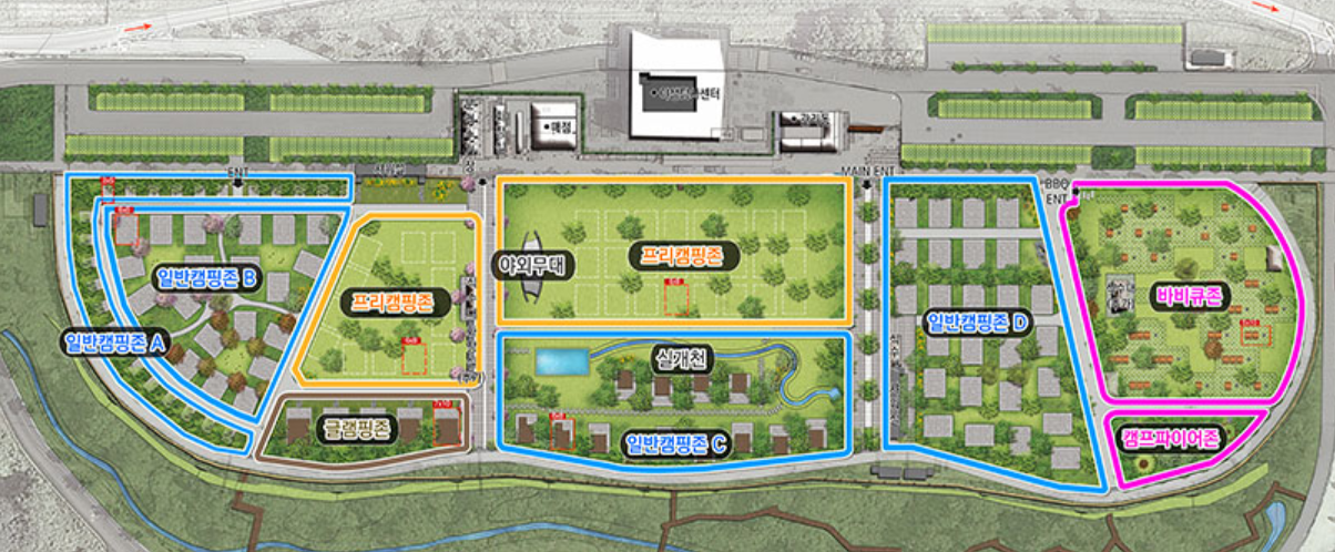 난지캠핑장 평면도