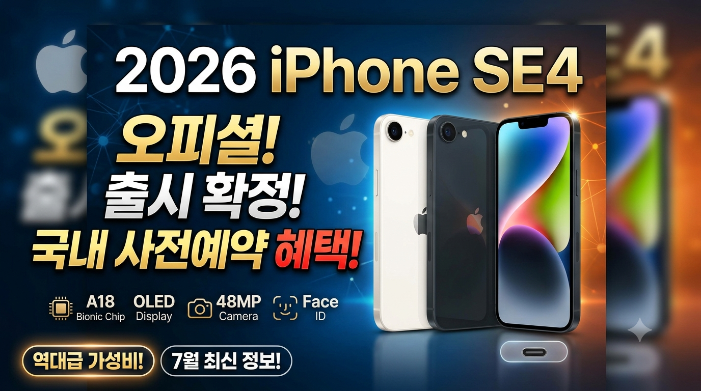 2026- 아이폰 SE4- 출시일- 스펙 -총정리- 및 -국내 -사전예약- 카드할인- 사은품- 혜택 -비교-6