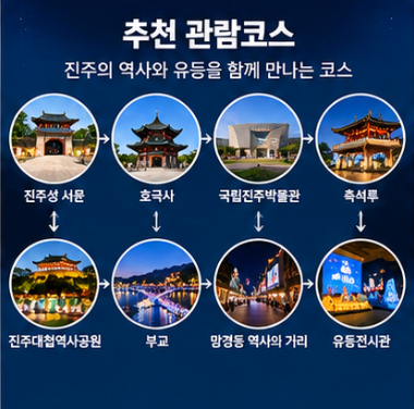 진주 유등축제 숙소와 당일 관람코스 추천