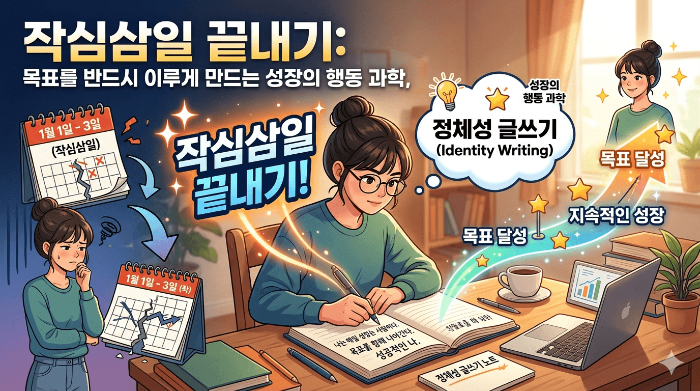 작심삼일 끝내기: 목표를 반드시 이루게 만드는 성장의 행동 과학, '정체성 글쓰기'