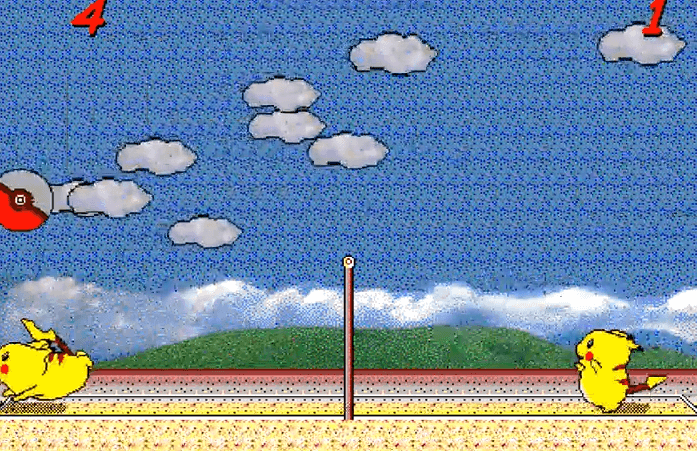 2인용게임 피카츄배구 무료 다운로드 조작 방법