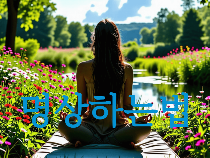 명상하는법 스트레스 마음안정 방법