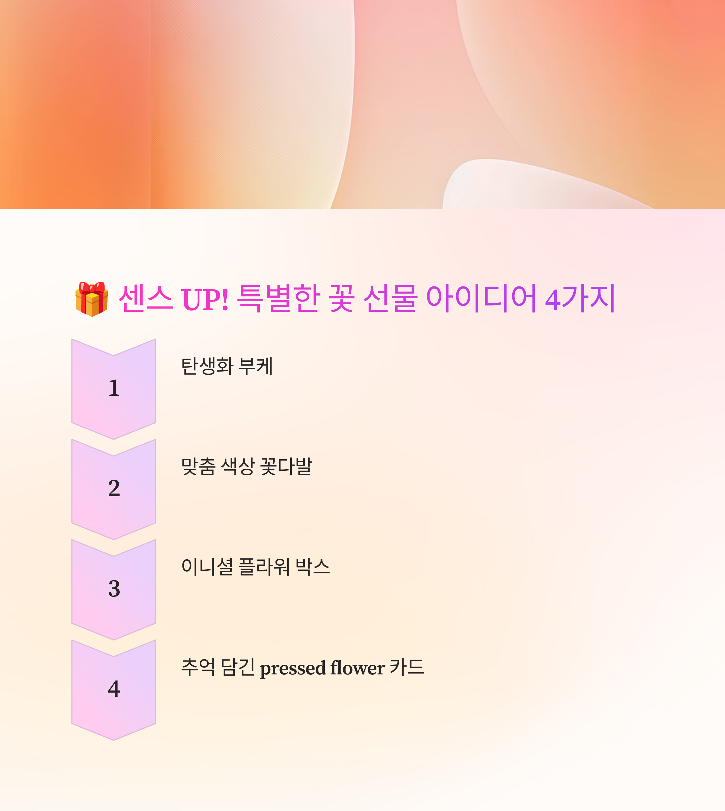 맞춤형 꽃 선물 아이디어