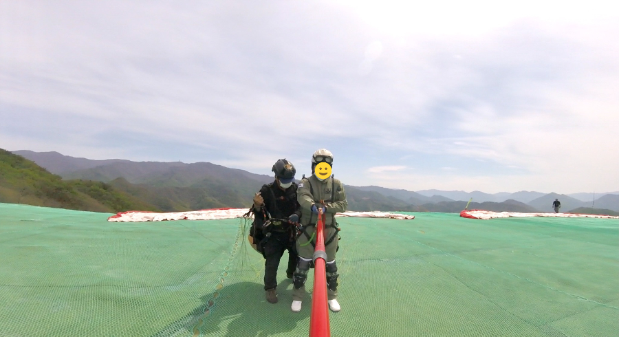 단양 양방산 패러글라이딩 출발