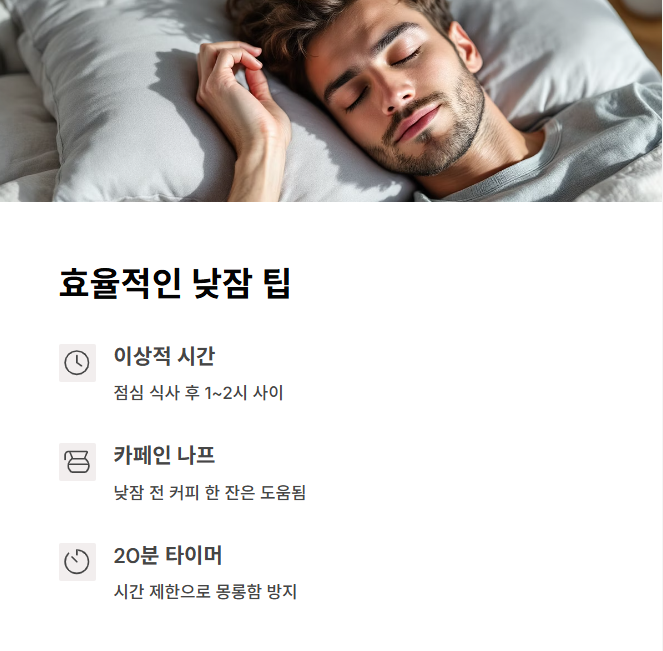 효율적인 낮잠을 위한 팁