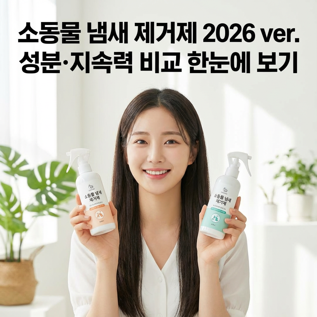 소동물 냄새 제거제 2026 ver. ｜ 성분&middot;지속력 비교 한눈에 보기
