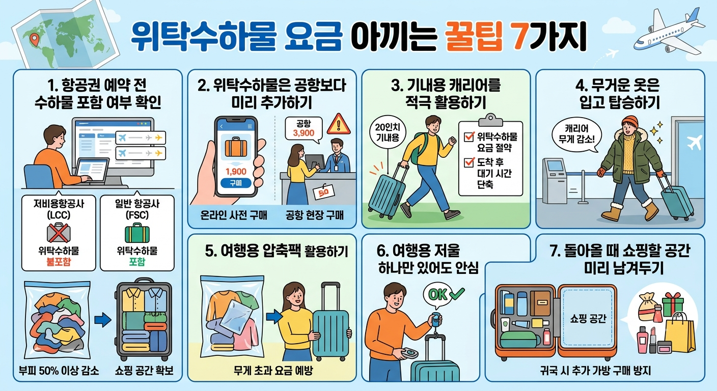 비행기 수하물 추가요금 폭탄 피하는 방법
